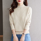 Damen eleganter Pullover mit strukturiertem Rippdesign R&B