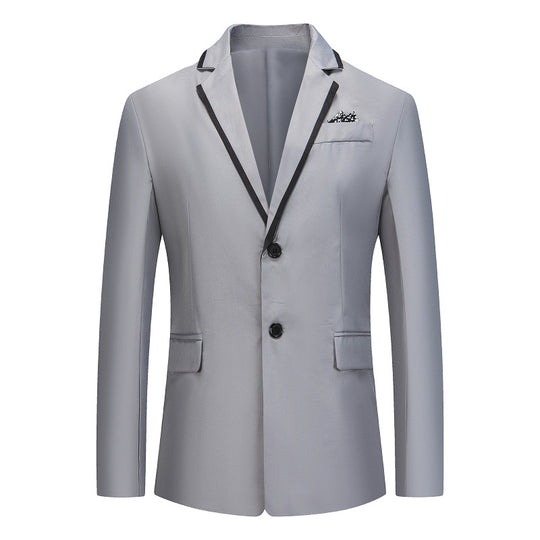 Herren eleganter smoking blazer mit kontrastierenden Details und praktischen Taschen R&B