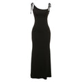 Damen Langes Abendkleid mit verstellbaren Spagettiträgern und figurbetontem Schnitt R&B