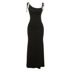 Damen Langes Abendkleid mit verstellbaren Spagettiträgern und figurbetontem Schnitt R&B