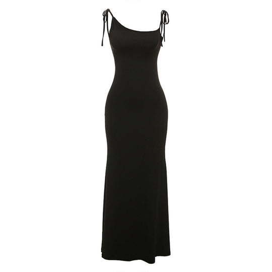 Damen Langes Abendkleid mit verstellbaren Spagettiträgern und figurbetontem Schnitt R&B