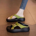 Damen Bequeme Slip-On Sandalen mit modischem Querriemen und rutschfester Sohle R&B