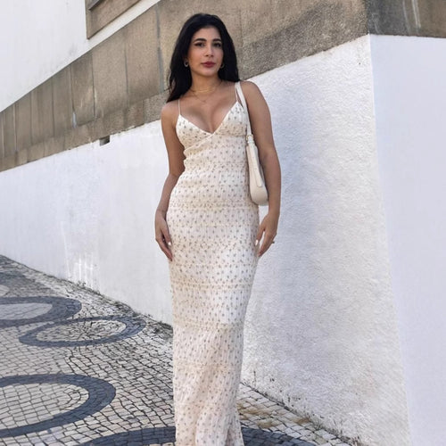 Damen elegantes Maxikleid R&B