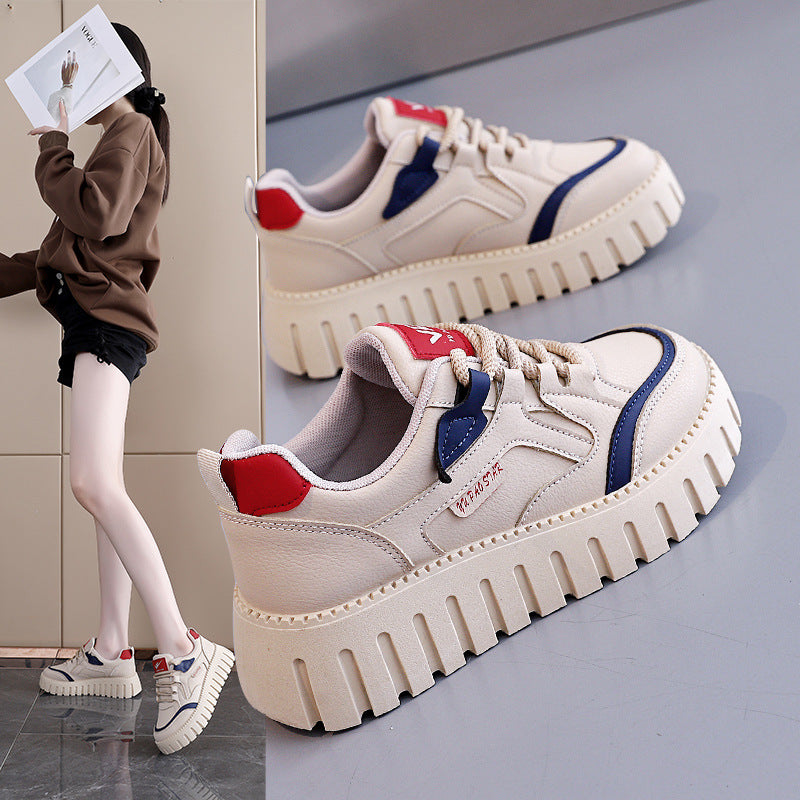Damen modische Sneakers mit trendigem Plateau und hochwertigem Obermaterial R&B