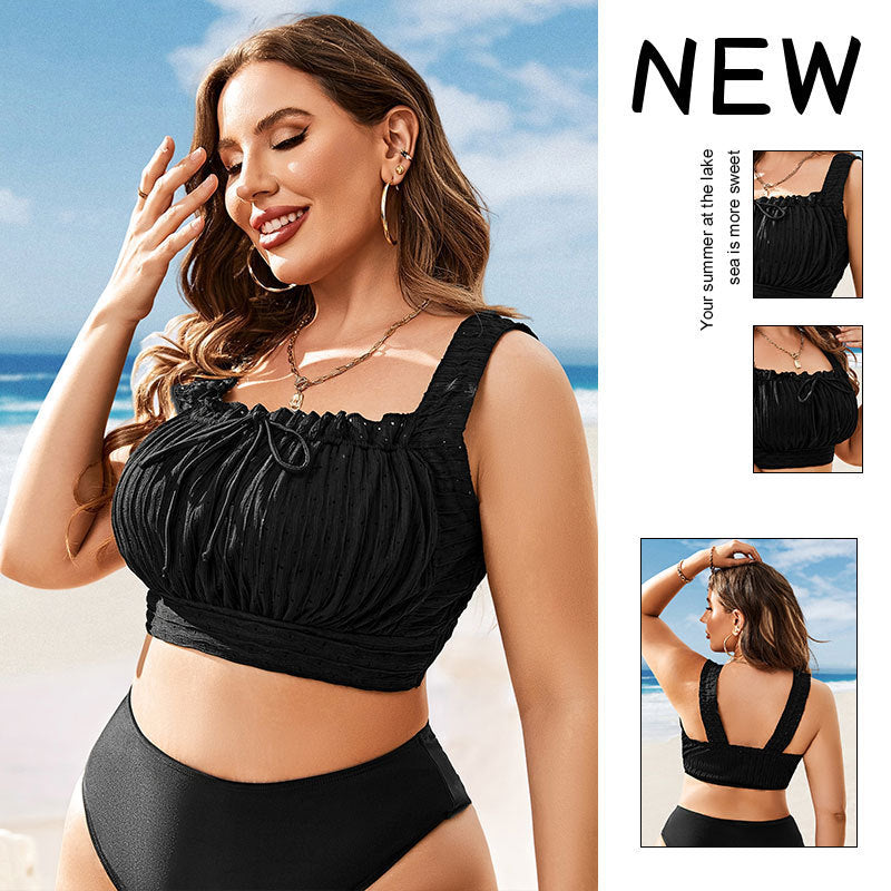 Damen Sport-Bikinioberteil mit stilvollem Rüschendesign R&B