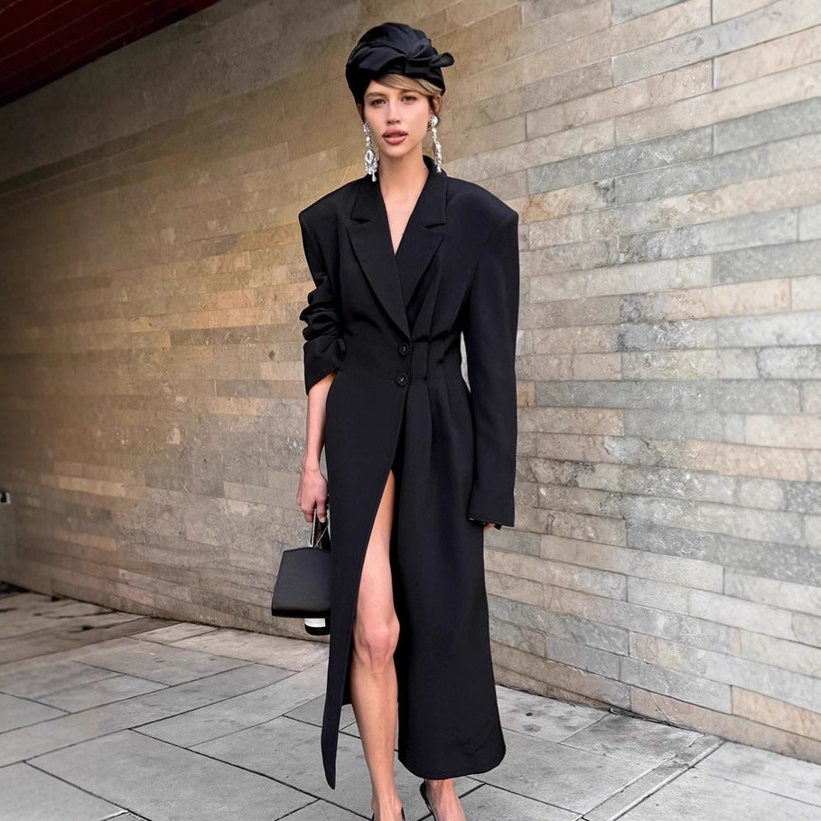 Damen Modische Oversized-Blazerjacke mit tailliertem Schnitt und eleganten Details R&B