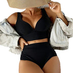 Damen Hochtaillierter Bikini mit modischem Bustier