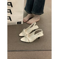 Damen Slingback-Pumps mit zarter Schleifenverzierung R&B