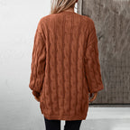 Damen Strickjacke mit einem stilvollen Flechtmuster