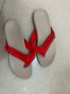Damen bequeme Flip-Flops mit verstellbarem Riemen und ergonomischer Sohle EB