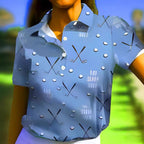 Damen Poloshirt mit modernem Golf-Muster und bequemem Schnitt R&B