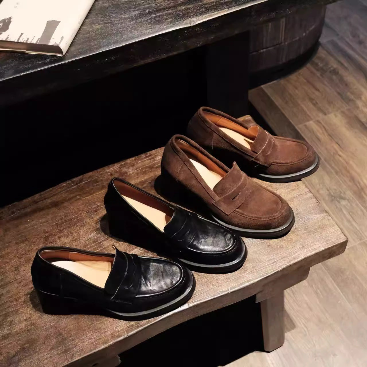 Damen Mokassins mit eleganter Lederverarbeitung und rutschfester Sohle R&B