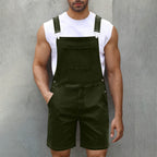 Herren Lässige Denim-Latzhose R&B