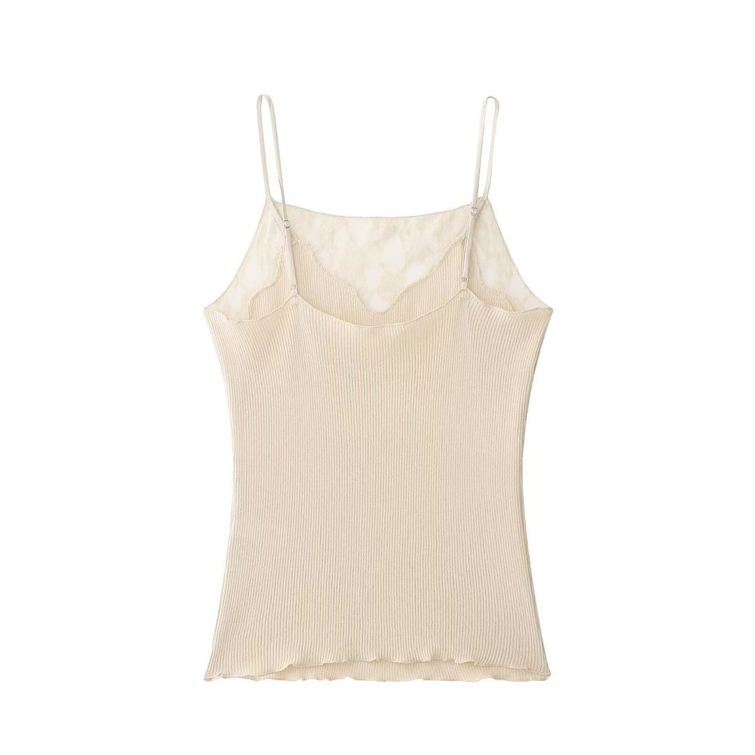 Damen Spitze-Camisole mit raffiniertem Design und verstellbaren Trägern R&B