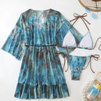 Damen Strandkleid und Bikini-Set R&B