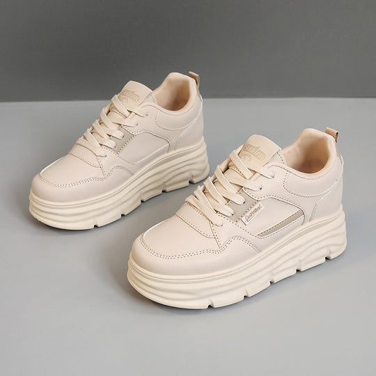 Damen modische Plateau-Sneaker mit dämpfender Sohle und atmungsaktivem Obermaterial R&B