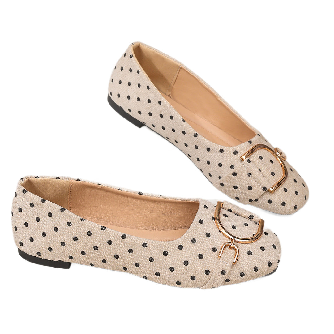 Damen Ballerinas mit Glitzerakzenten und modischem Punktedesign R&B