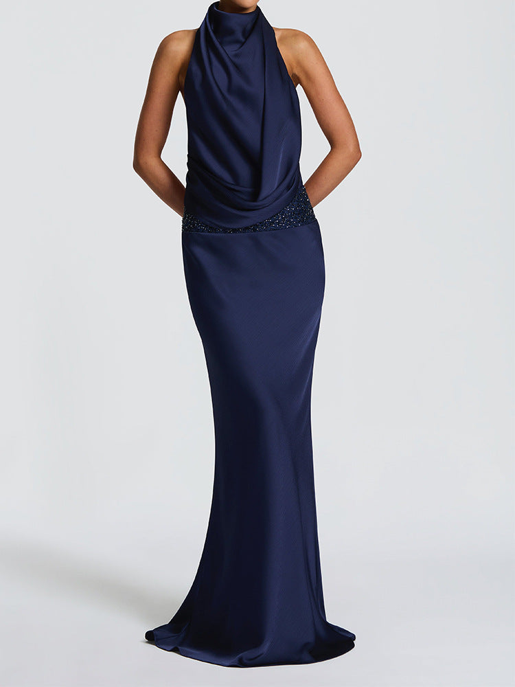 Damen Elegantes Hochzeitskleid mit schimmerndem Taillenband R&B