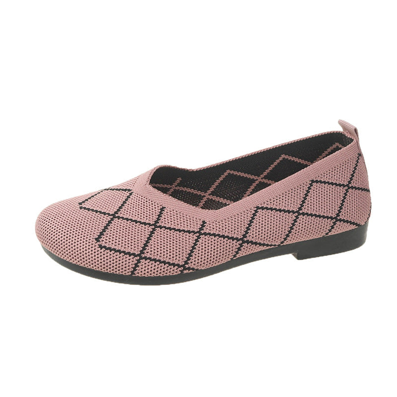 Damen leichte und atmungsaktive Ballerinas aus flexiblem Gewebe R&B