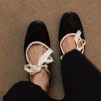 Damen elegante Ballerinas mit dekorativem Schleifenakzent