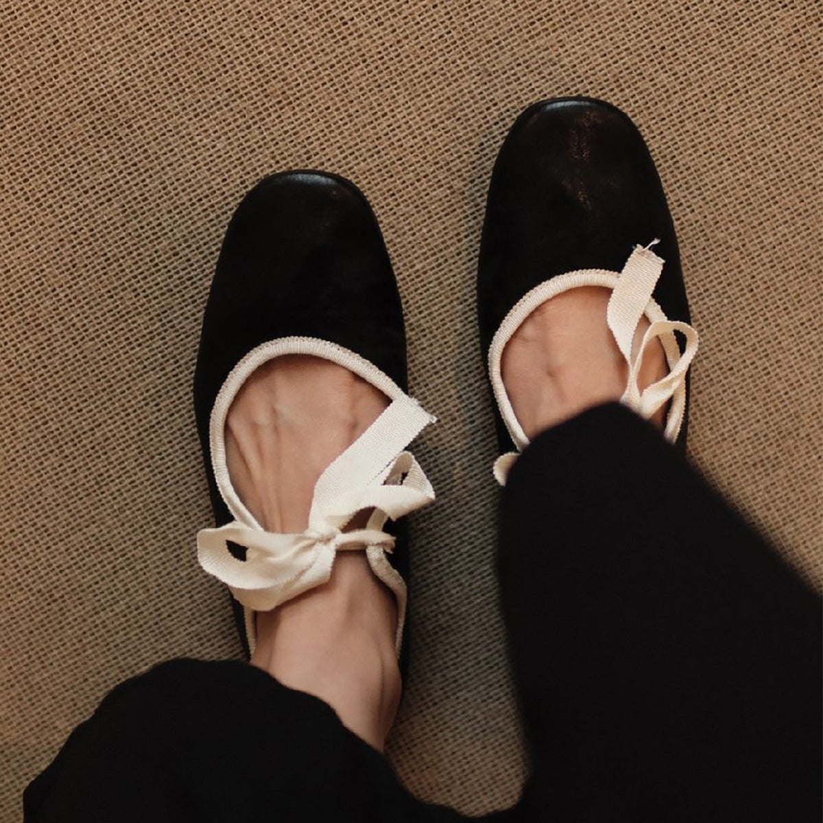 Damen elegante Ballerinas mit dekorativem Schleifenakzent