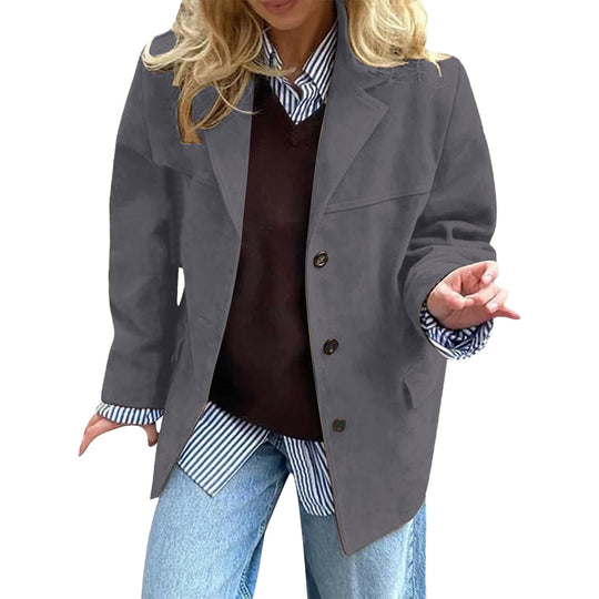 Damen Oversized Baumwolljacke mit lässigem Schnitt R&B