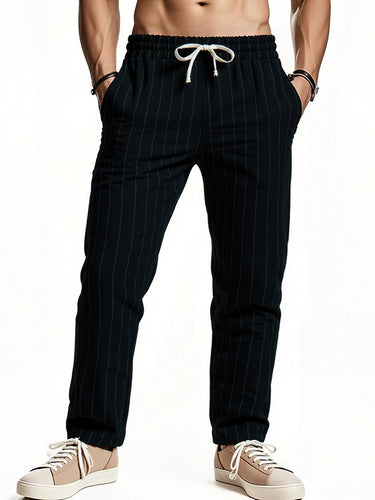 Herren komfortable Freizeithose mit gestreiftem Design R&B