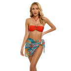 Damen Bandeau-Bikini-Set mit modischem Ringdetail R&B