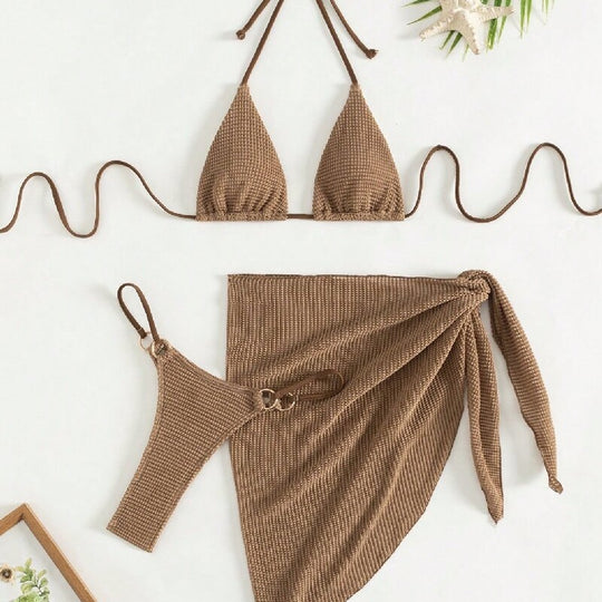 Damen Triangel-Bikini mit Wickelrock R&B