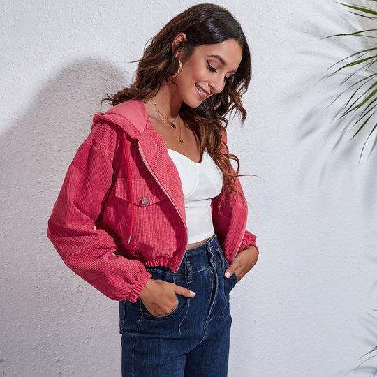 Damen Kurzjacke mit lässigem Schnitt und praktischen Brusttaschen R&B