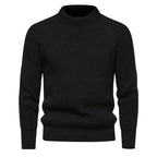 Herren kuscheliger Strickpullover mit hohem Kragen und Raglanmuster