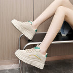 Damen modische Sneakers mit komfortablem Plateau und flexibler Sohle R&B
