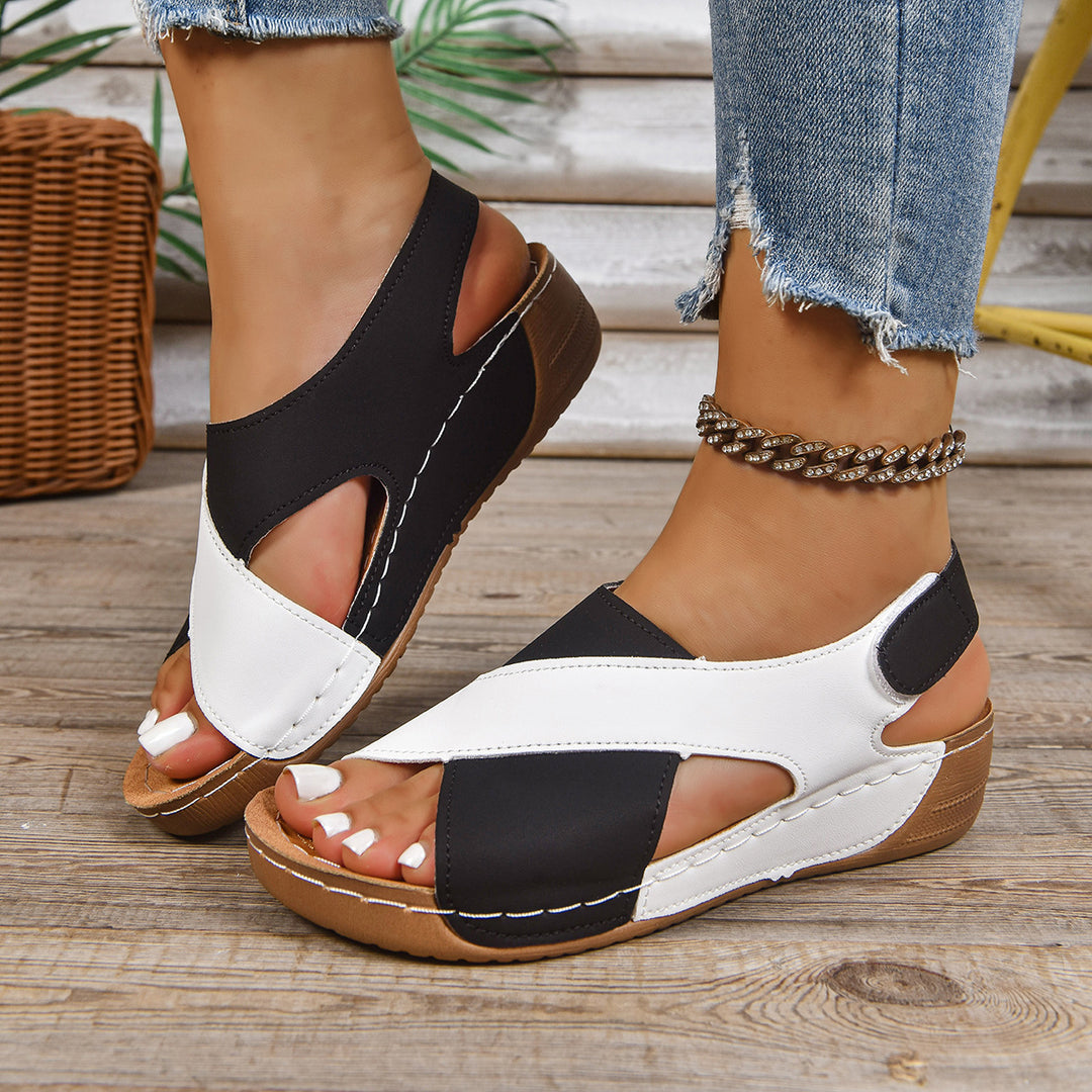 Damen Bequeme Sandalen mit atmungsaktiven Einsätzen und rutschfester Sohle R&B