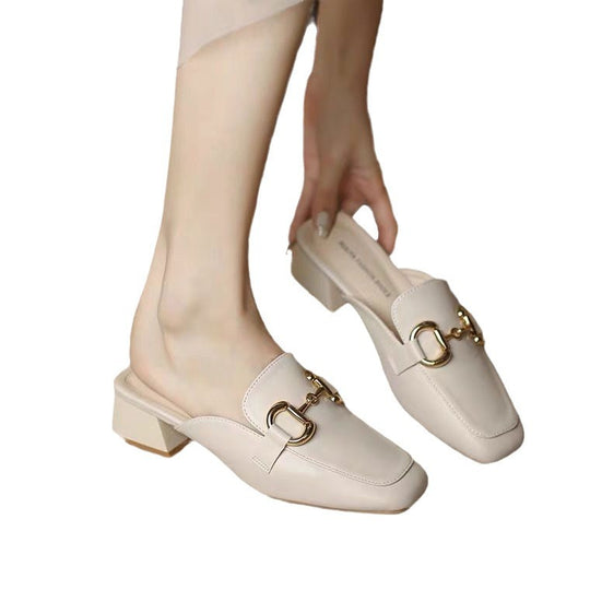 Damen Elegante und bequeme Mules mit geschlossenen Zehen und modischen Details R&B