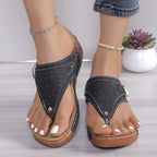 Damen Flip-Flops mit modisch perforiertem Obermaterial und bequemer Fußbettgestaltung R&B