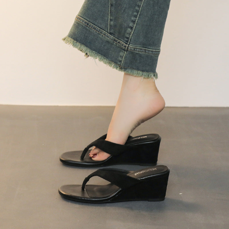 Damen Elegante Wedge-Pantoletten R&B