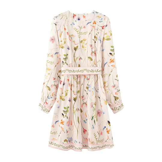 Damen Kimono-Robe mit floralem Muster und Taillengürtel R&B