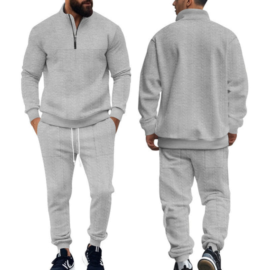 Herren Sportliches Freizeit-Set aus atmungsaktivem Material mit strukturiertem Design R&B