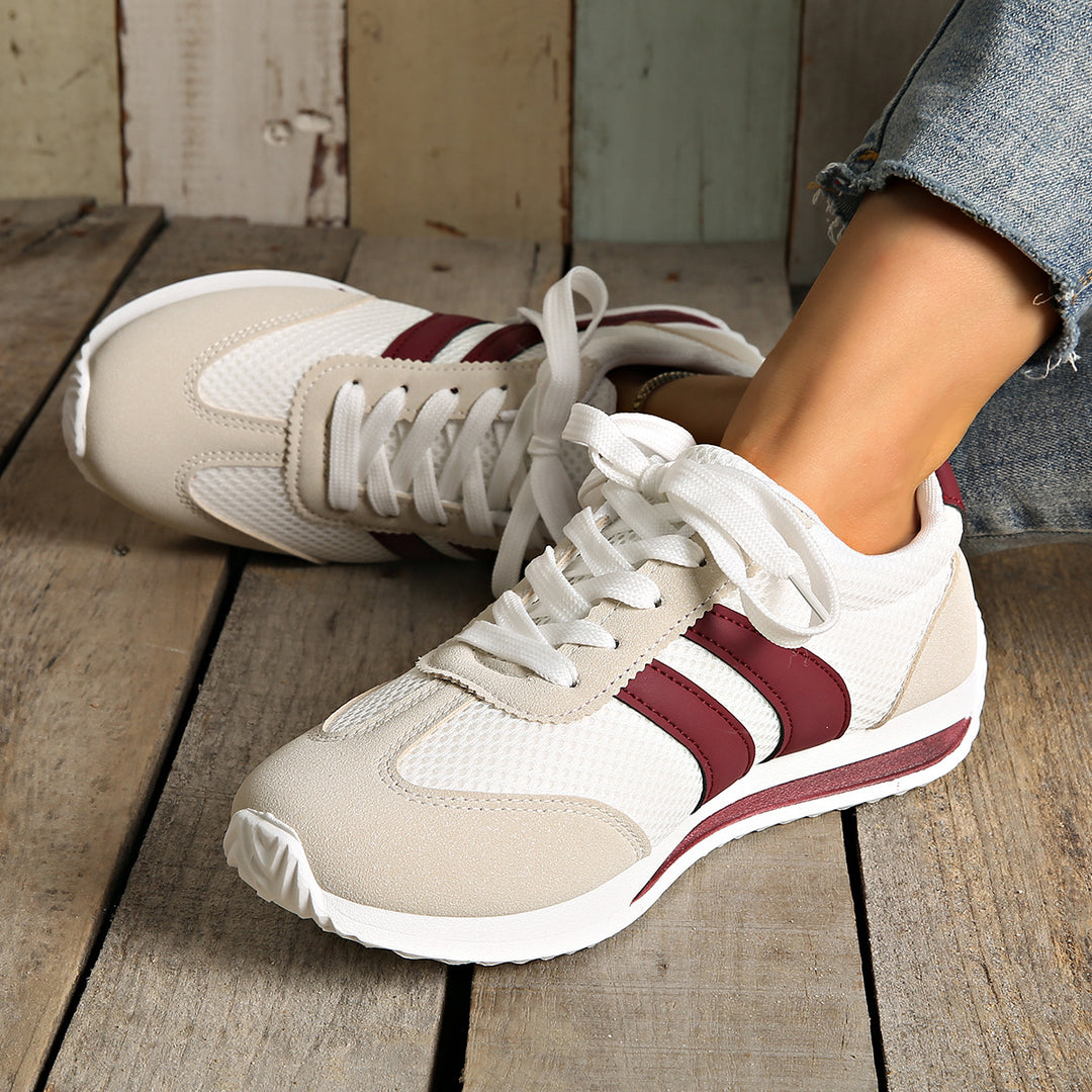 Damen Sportliche Sneaker mit atmungsaktiver Mesh-Konstruktion und modischen Akzenten R&B