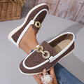 Damen modische Slipper mit elegantem Goldverzierungsdetail R&B