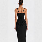 Damen Elegantes und figurbetontes Abendkleid mit vollständig gefüttertem Rock EB