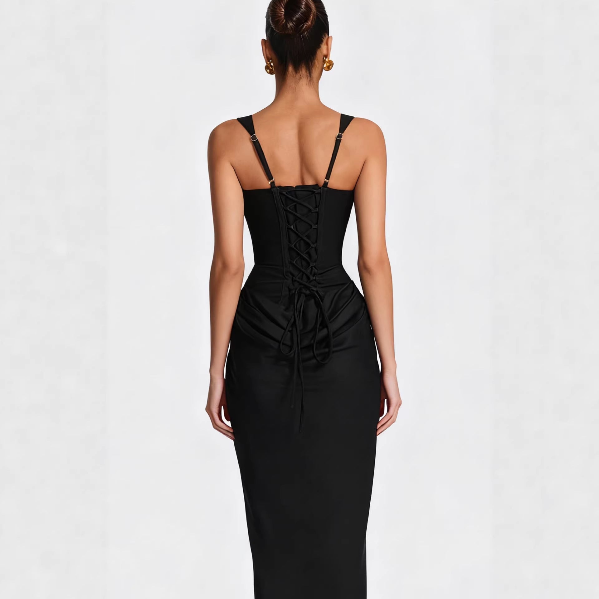 Damen Elegantes und figurbetontes Abendkleid mit vollständig gefüttertem Rock EB