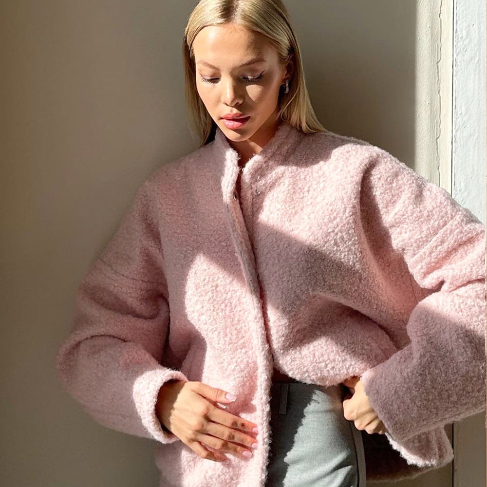 Damen Kuschelige Fleecejacke mit Taschen und elastischem Saum R&B