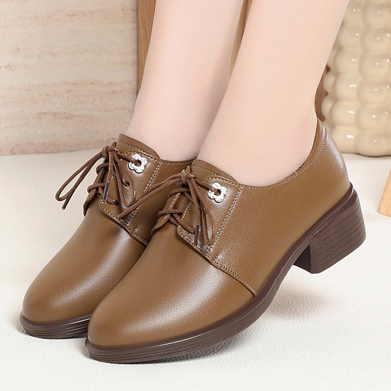 Damen Elegante Schnürschuhe mit modischem Absatz und komfortablem Innenfutter