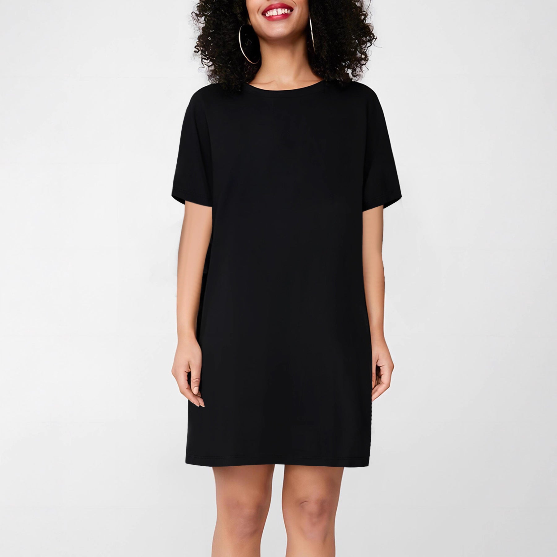 Damen T-Shirt-Kleid im lässigen Schnitt mit Rundhalsausschnitt R&B