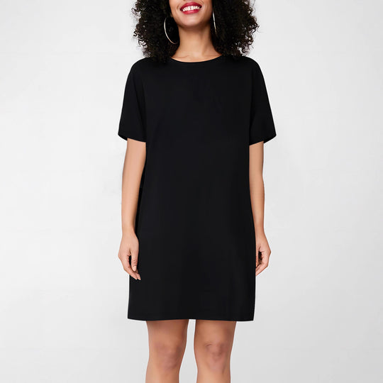 Damen T-Shirt-Kleid im lässigen Schnitt mit Rundhalsausschnitt R&B