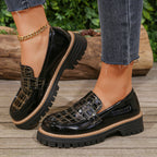 Damen Loafers mit glattem Obermaterial und robustem Profilsohle R&B