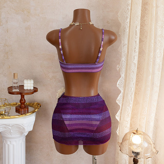 Damen Bandeau-Bikini mit raffiniertem Wickelrock R&B