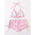 Damen Badeanzug-Set mit Rüschen und verstellbaren BindR&Bändern R&B