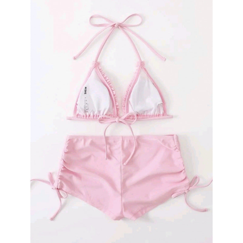 Damen Badeanzug-Set mit Rüschen und verstellbaren BindR&Bändern R&B